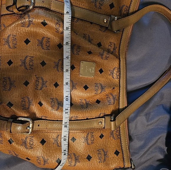 MCM Cognac Visetos Shoulder Bag - Picture 7 of 8